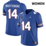 Women's Florida Gators #14 Trent Whittemore NCAA Jordan Brand Royal NIL 2022 Authentic Stitched College Football Jersey YHN3562OV